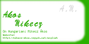 akos mikecz business card